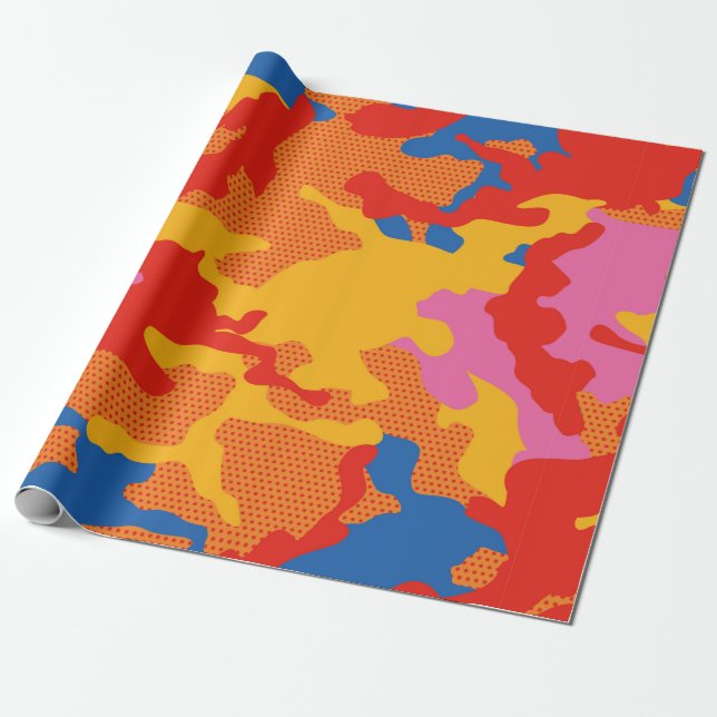 Papel De Presente Seamless camouflage background pattern. Seamless c (Desenrolado)