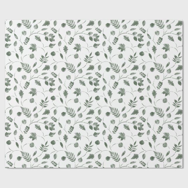 Papel De Presente seamless floral pattern with leaves (Aberto)