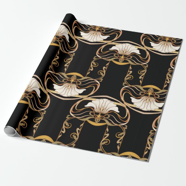 Papel De Presente Seamless pattern, background with decorative eleme (Desenrolado)