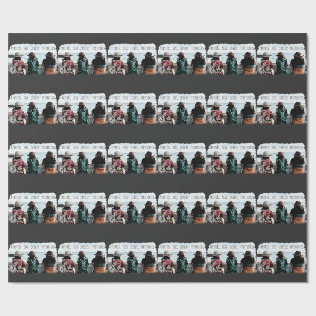 Papel De Presente Seaside Friendship Memories (Aberto)