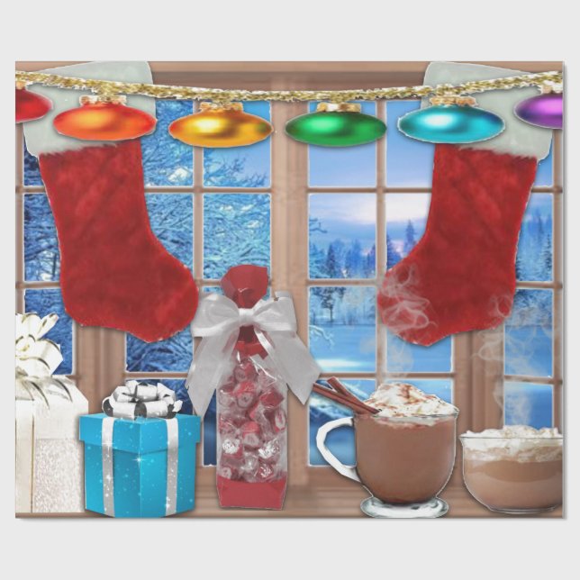 Papel De Presente Seasons Saudações Papel de Moldagem (Aberto)