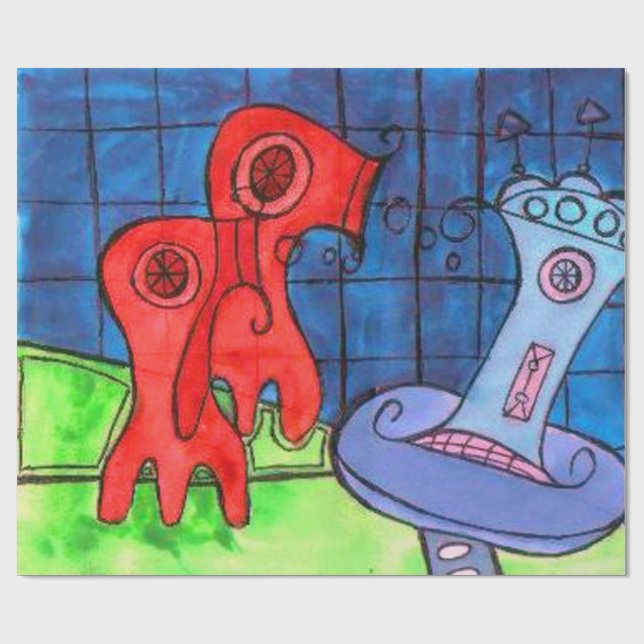 Papel De Presente secador de cabelo medusa (Aberto)