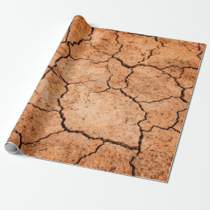 Papel De Presente Secagem do solo em seca na Terra