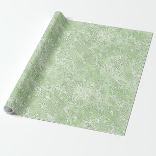 Papel De Presente Seda Moire Padrão Pequeno em Verde Lima
