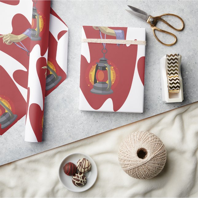 Papel De Presente Segurando Uma Lanterna (Criador carregado)