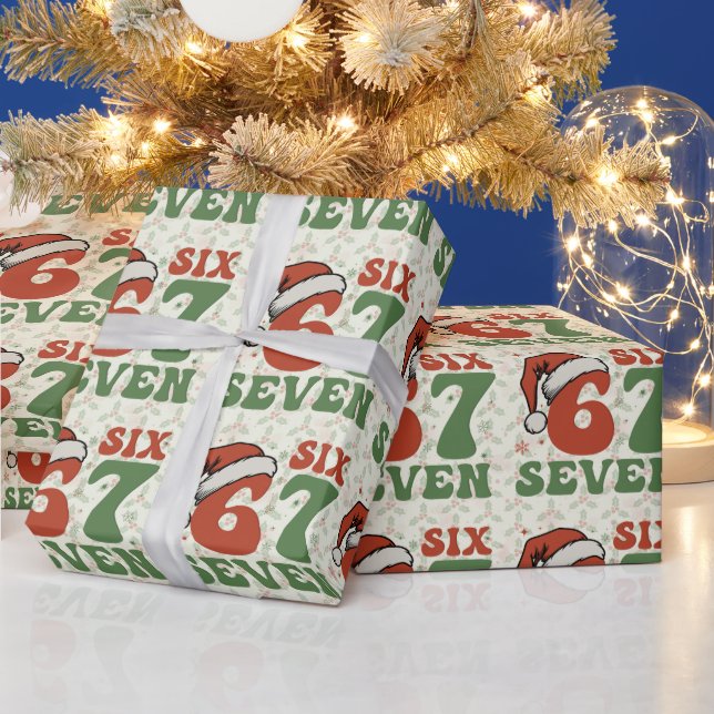 Papel De Presente Seis Sete 67 Chapéu de Papai Noel Engraçado Natal  (Feriados)