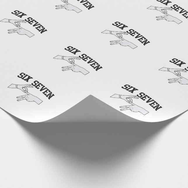 Papel De Presente Seis Sete Meme Viral 67 Mason Sinal Language (Ponta)