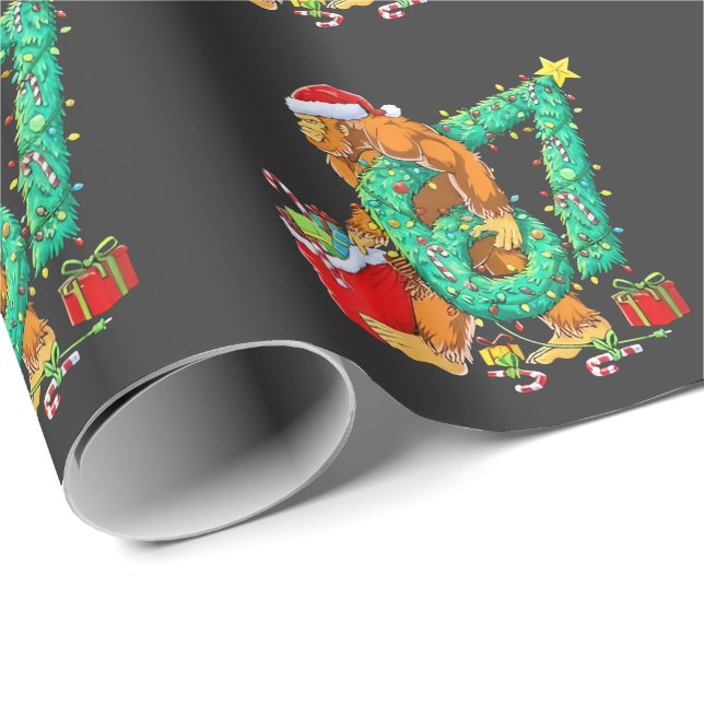 Papel De Presente Seis Sete Pé Grande 67 Sasquatch Meme Natal (Ponta do rolo)