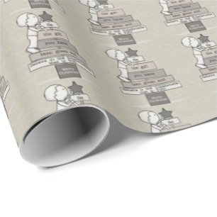 Papel De Presente Seja a Árvore de Natal do Presente (Tan)