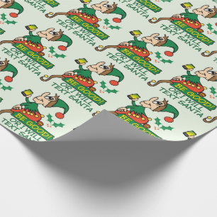 Papel De Presente Seja bom diz o teste padrão do duende do Natal