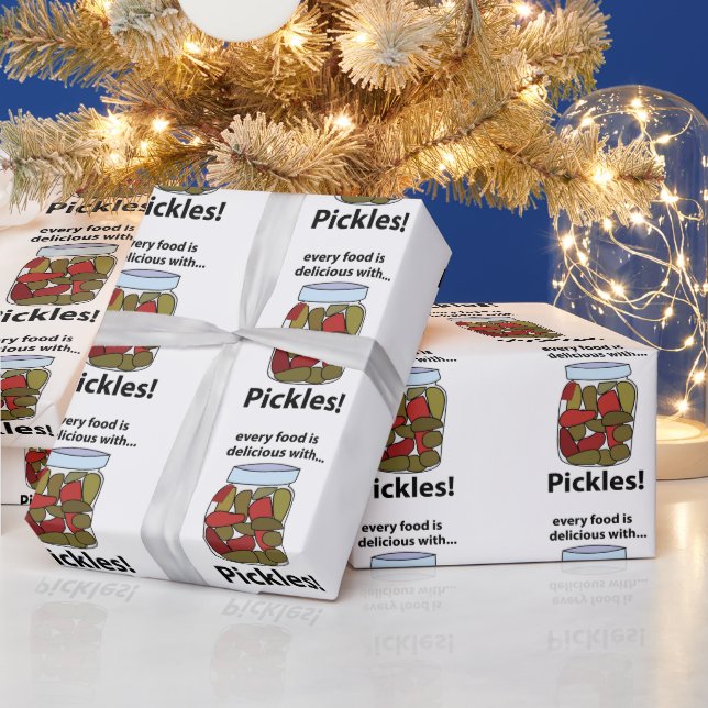 Papel De Presente Seleciona Cada Comida é deliciosa com picles (Feriados)