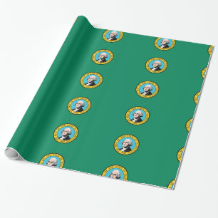 Papel De Presente Selo da bandeira de Washington