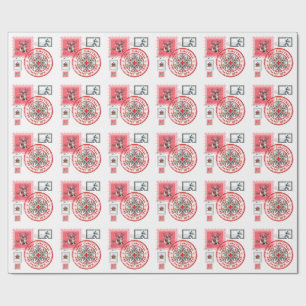 Papel De Presente Selos de Natal com Tema Médico e Clipart de Férias