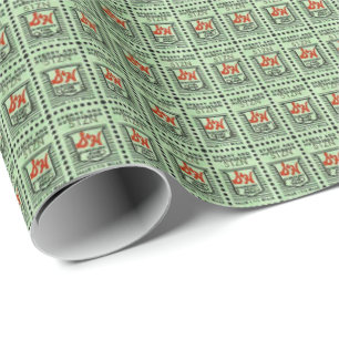 Papel De Presente Selos Verdes Comerciais