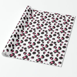 Papel De Presente Selva de animais de impressão de leopardo-rosa-ten