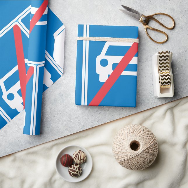 Papel De Presente Sem Sinal de Carros (Criador carregado)