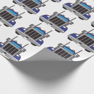 Papel De Presente Semi Truck Front