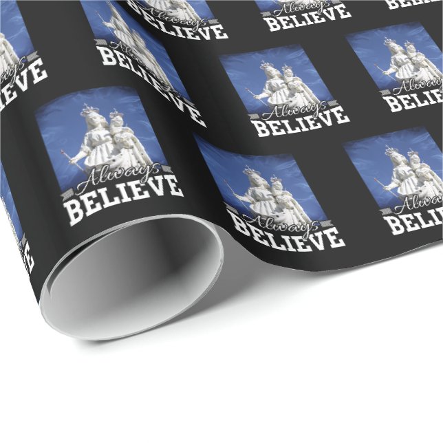 Papel De Presente Sempre acredite em Mary, querida Jesus, citação de (Ponta do rolo)