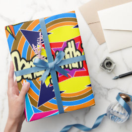Papel De Presente Sempre dançando com as estrelas retrô 