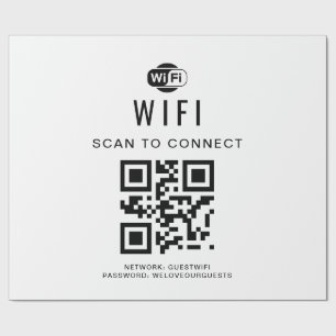 Papel De Presente Senha Wifi Código QR Scan para Conectar