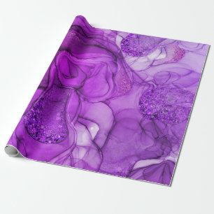 Papel De Presente Sensações de borbulhamento roxo