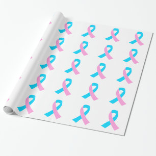 Papel De Presente Sensibilização para a Faixa de Opções Rosa e A