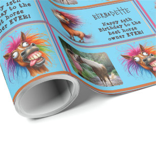 Papel De Presente Sentimento de Nome de Foto de Aniversário do Funny