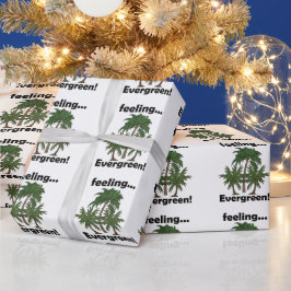 Papel De Presente Sentimento de Palmeira Sempre Verde Tropical Anive