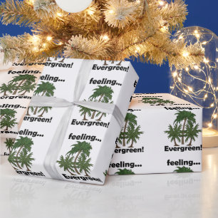 Papel De Presente Sentimento de Palmeira Sempre Verde Tropical Anive