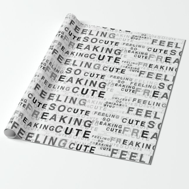 Papel De Presente Sentir Design de texto Bonito (Desenrolado)