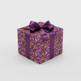 Papel De Presente Sepia Abstract Pebble Bean Repeating Pattern