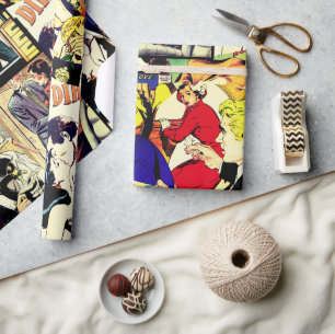 Papel De Presente Sepia Romance Cobrir de BD