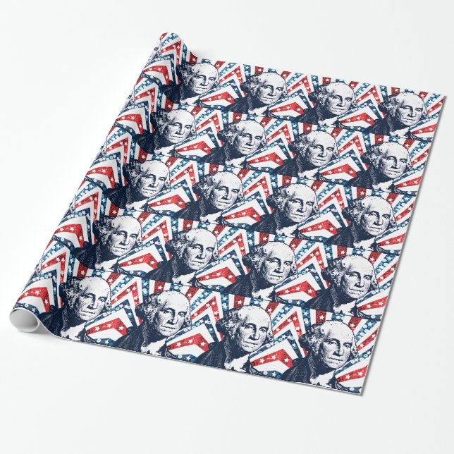 Papel De Presente sequin george washington (Desenrolado)
