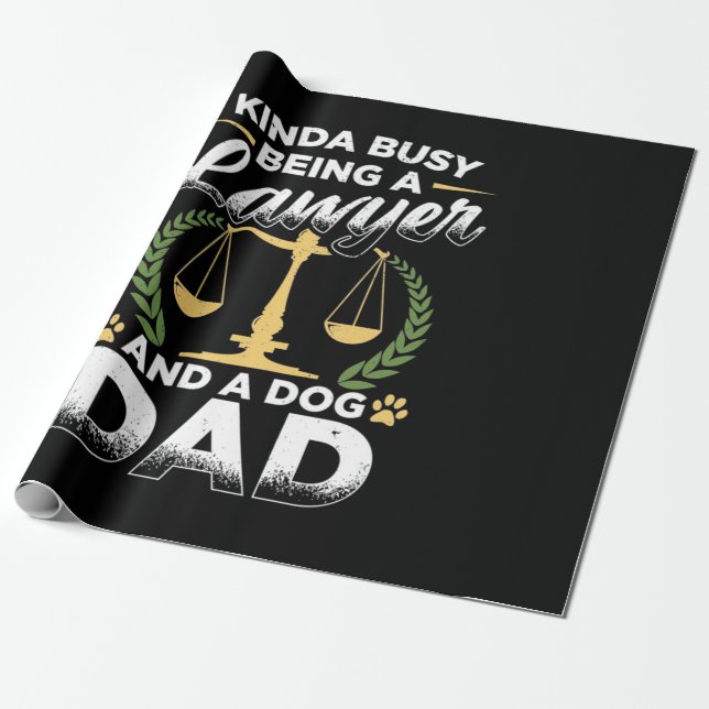 Papel De Presente Ser Advogado E Pai De Cachorro (Desenrolado)