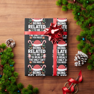 Papel De Presente Ser Parente Meu Natal Divertido Família Xmas 