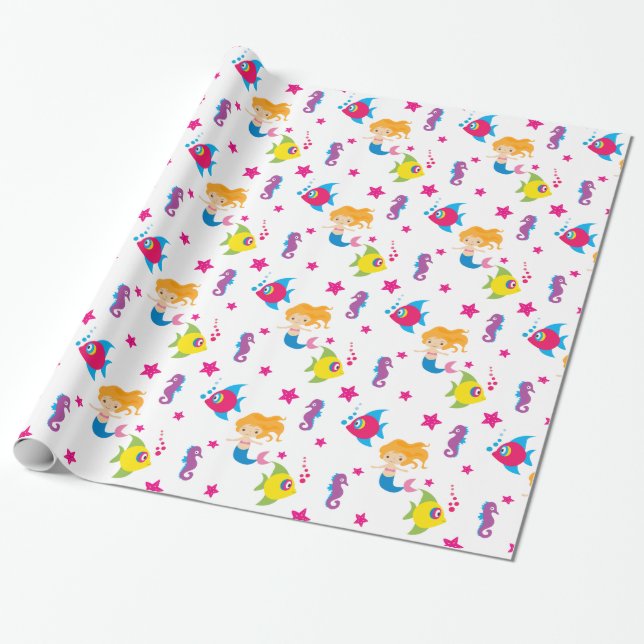 Papel De Presente Sereia (Desenrolado)