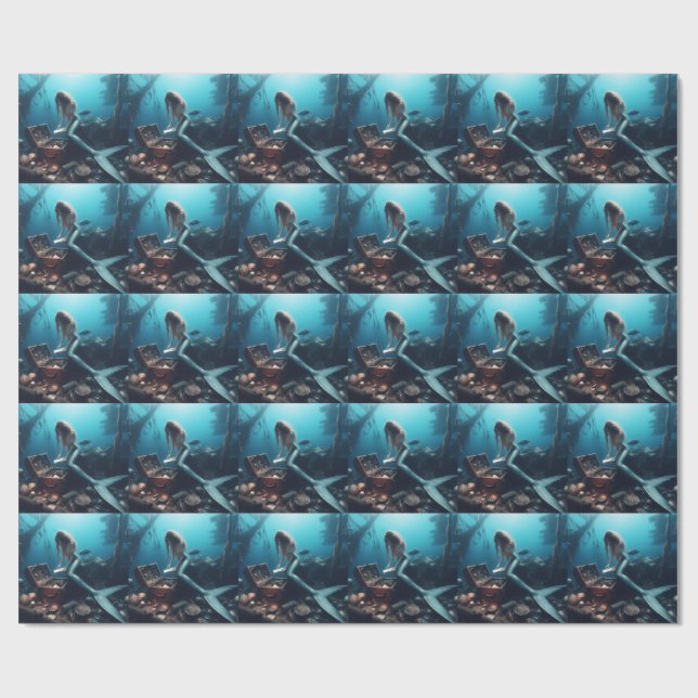 Papel De Presente Sereia  (Aberto)