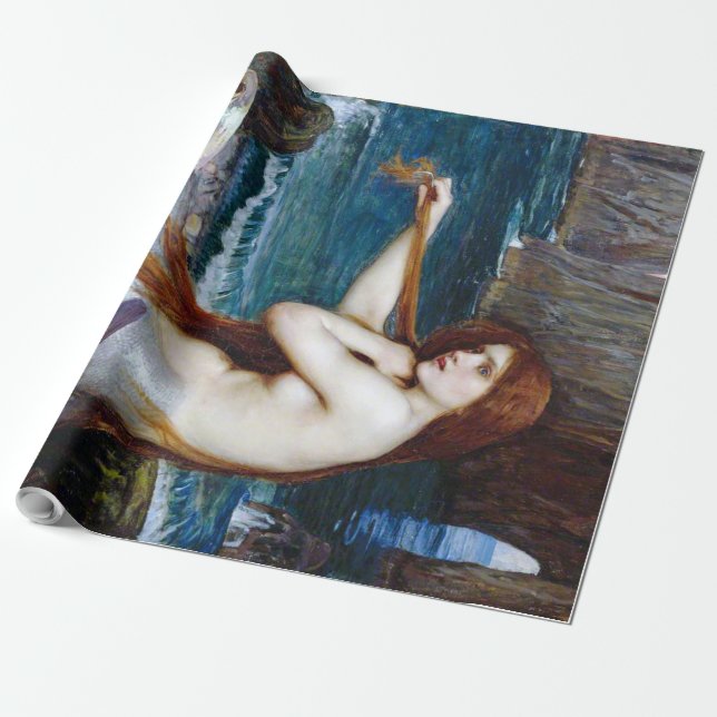 Papel De Presente Sereia, John William Waterhouse (Desenrolado)