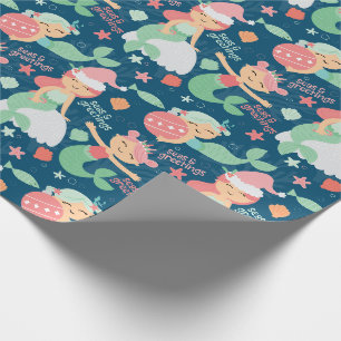 Papel De Presente Sereia Natal