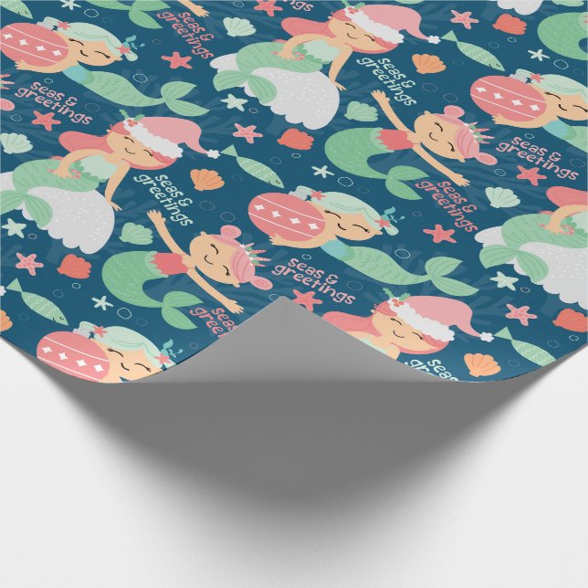 Papel De Presente Sereia Natal (Ponta)