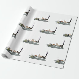 Papel De Presente Sereia no papel de moldagem do boat Dock