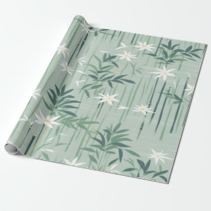 Papel De Presente Serena Flor de Bambu Asiática  (4)