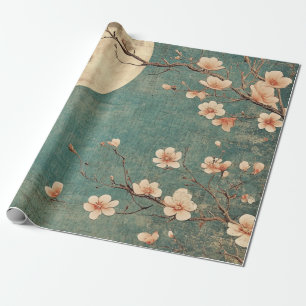 Papel De Presente Serenidade do Flor de Cereja Ligado
