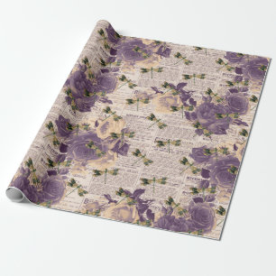 Papel De Presente Série de Libélulas Vintage Design 6