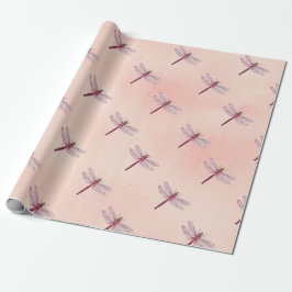 Papel De Presente Série Libélulas Vintage Design 2