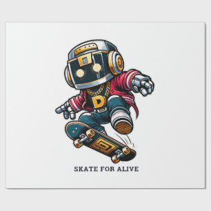 Papel De Presente Série Skate de Estilo de Rua