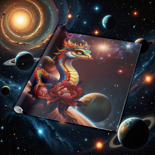 Papel De Presente Serpente estrela real do universo.