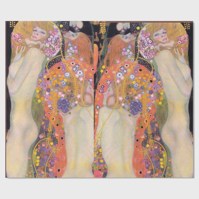 Papel De Presente Serpentes de Água, Gustav Klimt (Aberto)