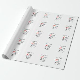 Papel De Presente serviços de catering adicionar nome código QR site