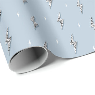 Papel De Presente Setas abstratas minimalistas azul bebê